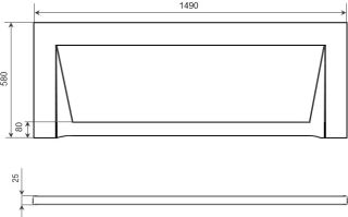 Фронтальная панель для ванны Timo FP15H 150см белый